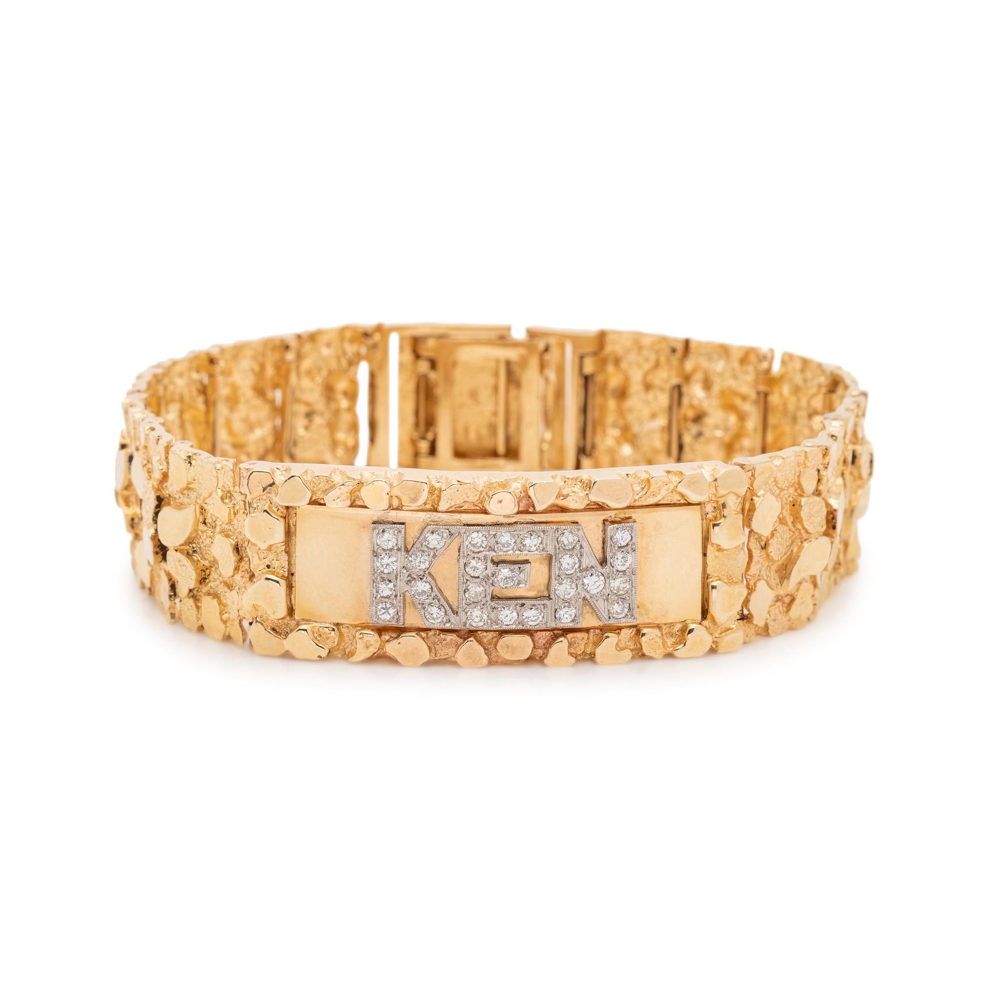 YELLOW GOLD AND DIAMOND BRACELET