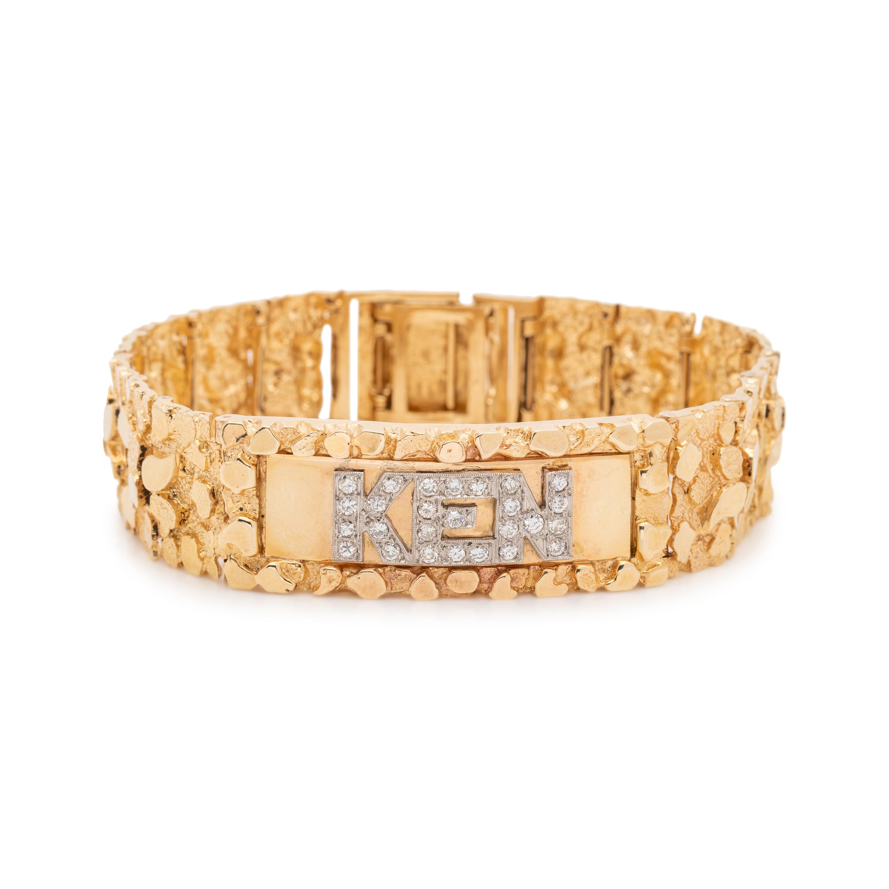 YELLOW GOLD AND DIAMOND BRACELET