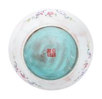 A Pair of Chinese Famille Rose 'Millefleur' Porcelain Plates