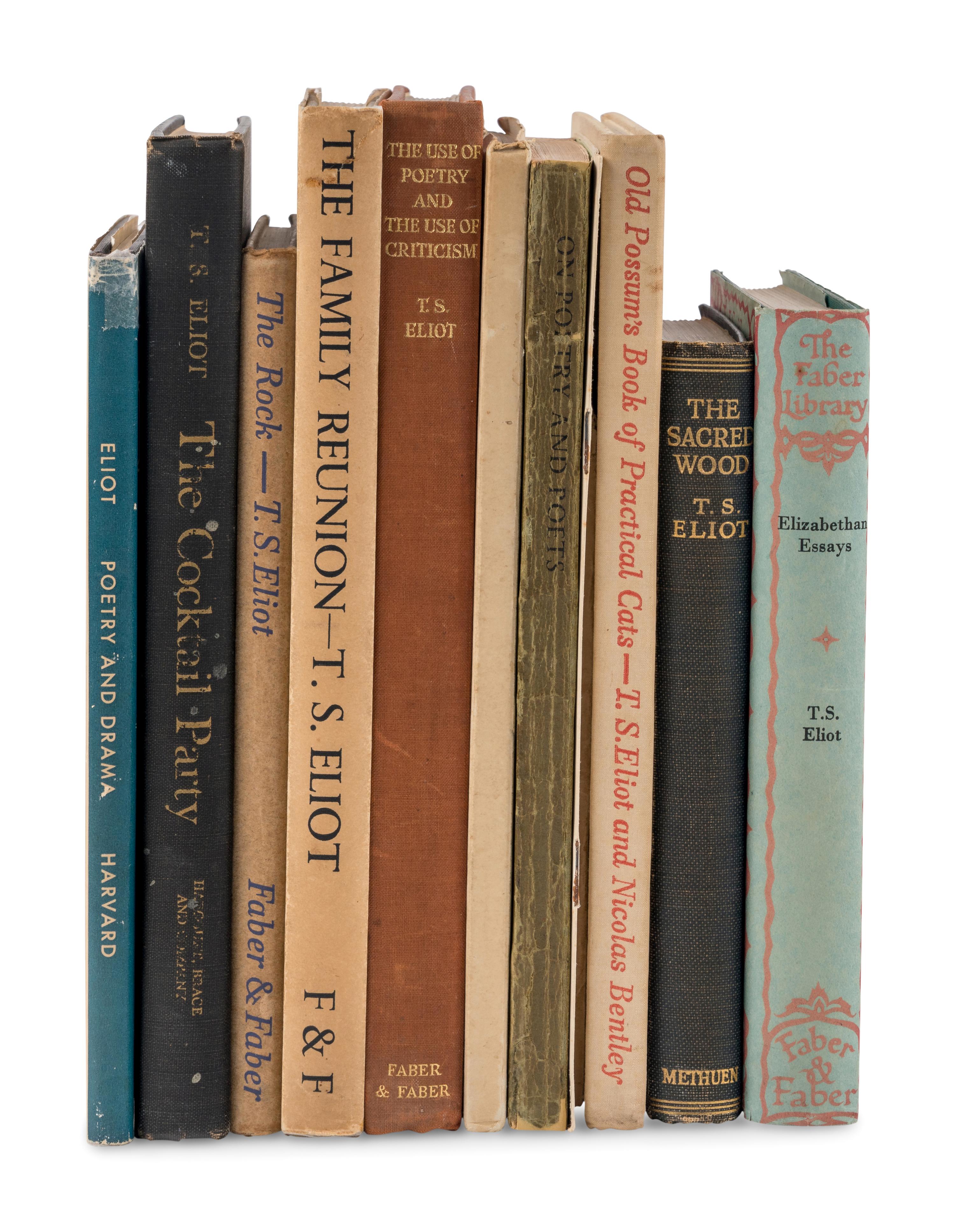 ELIOT, T.S. (1888-1945). A group of 13 works, including: