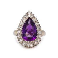 AMETHYST AND DIAMOND RING