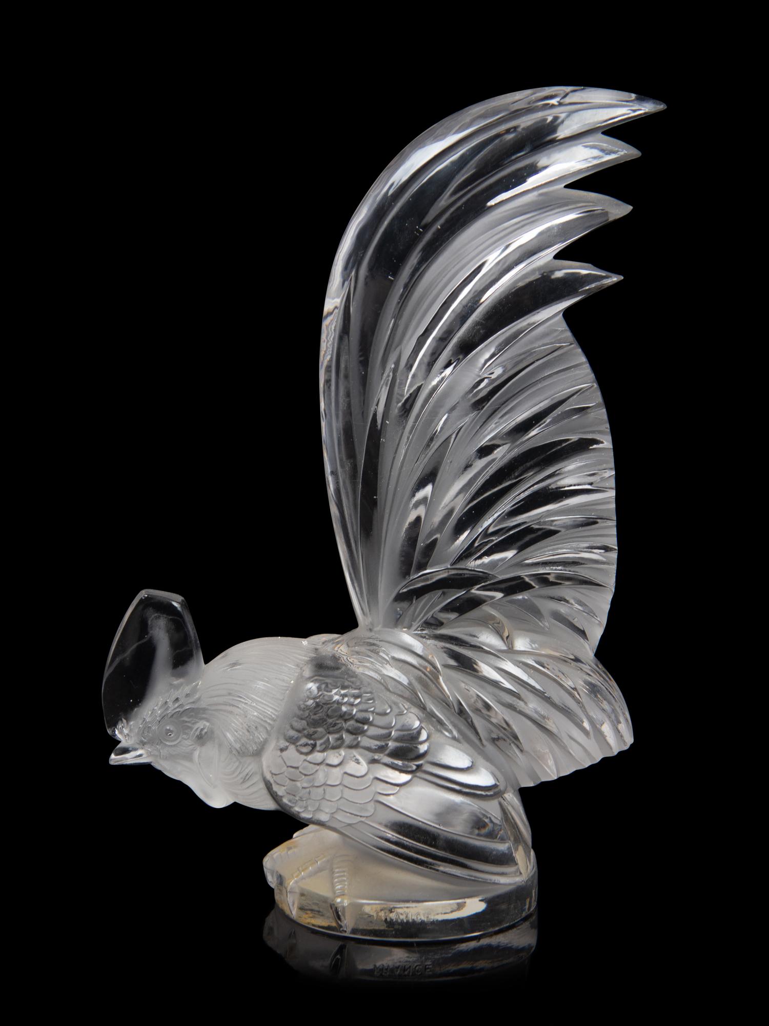 An R. Lalique Coq Nain Mascot