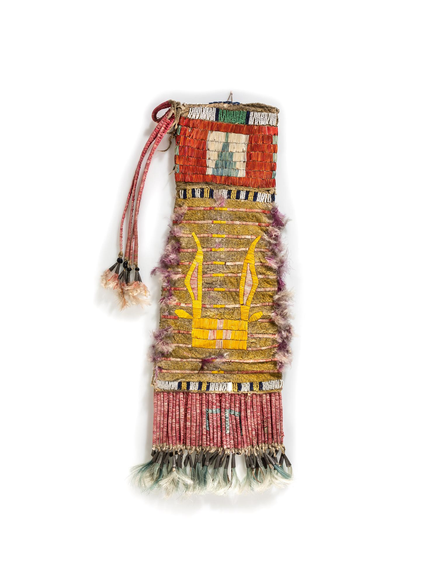 Sioux Elk Dreamer Quilled Hide Tobacco Bag