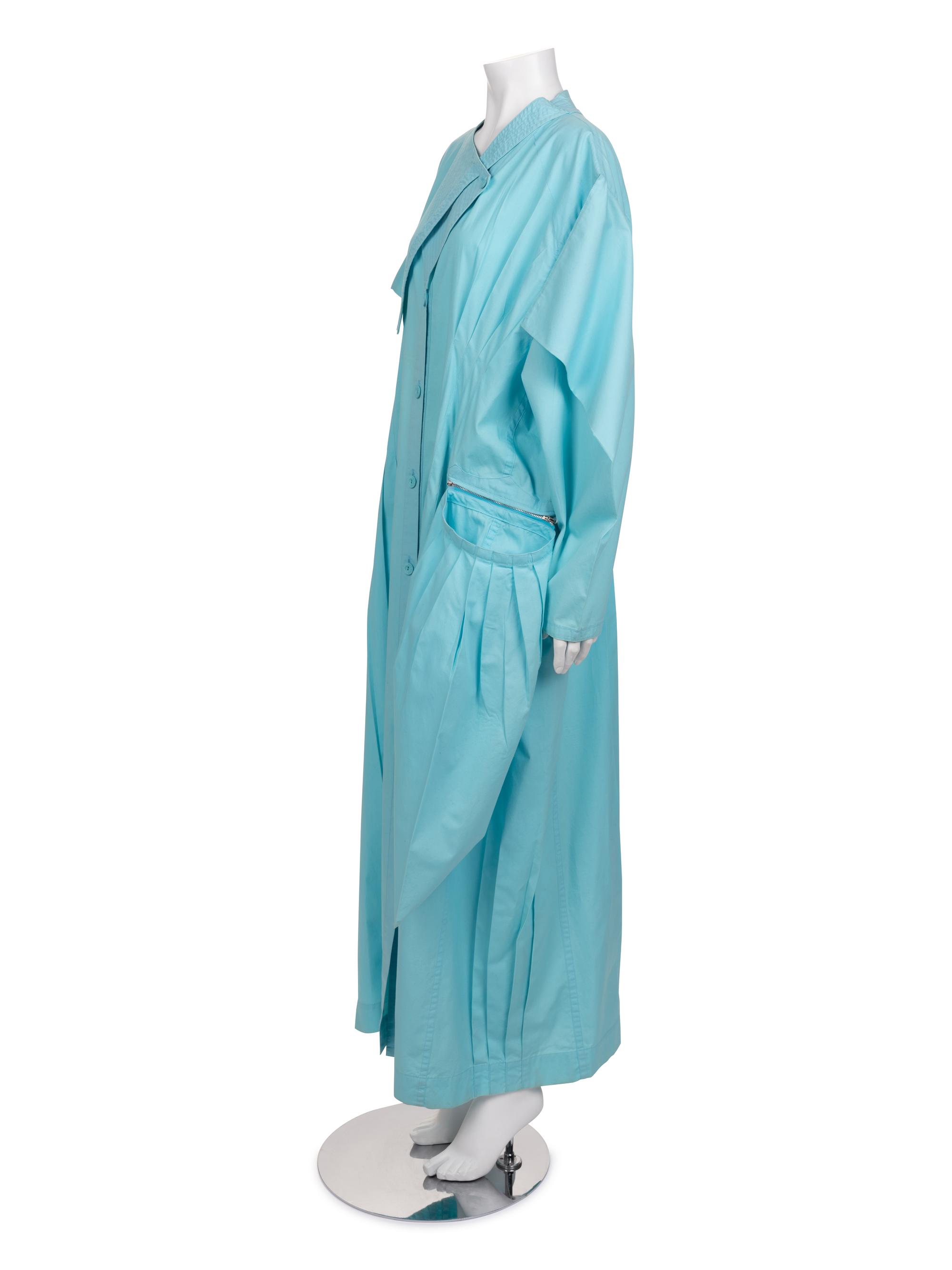 Kansai Yamamoto Pleated Shirt Dress, 1970-80s