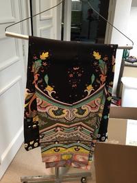 An Etro Black Print Pant, Size 48.