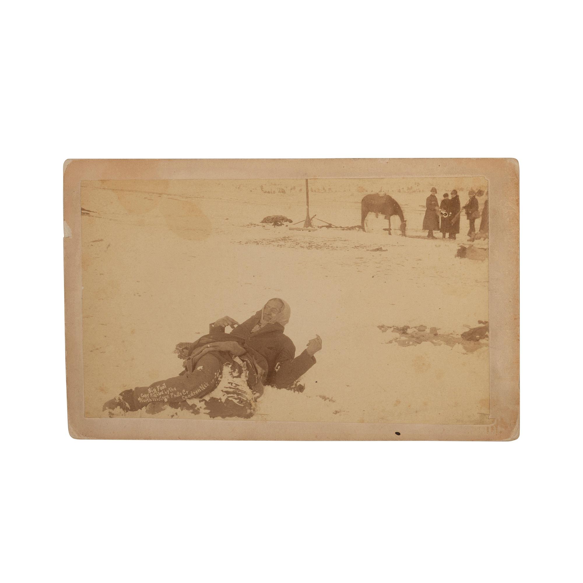 [Native-Americana] [Wounded Knee Massacre] Photograph of the Body of Chief Big Foot, ca. 1891