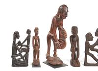 Five Asmat Wood Figures