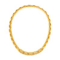 Yellow Gold and Diamond Elephant Necklace