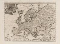 VAN DER AA, Pieter (1659-1733). L'Europe selon les nouvelles Observations de Messrs. de l'Academie des Sciences . Leiden, [1713].