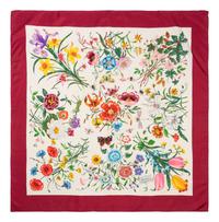 Two Designer Silk Scarves: One Gucci, One Hermès