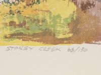 Five Works: October Color , edition 96/130; Lodge Pole Pine , edition 44/125; Apodaca Hill , edition 73/100; Cloud Shadows , edition 77/140; Stoney Creek , edition 68/130