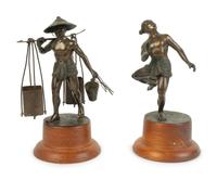 Two Japanese Bronze Figures — 19TH/20TH CENTURY