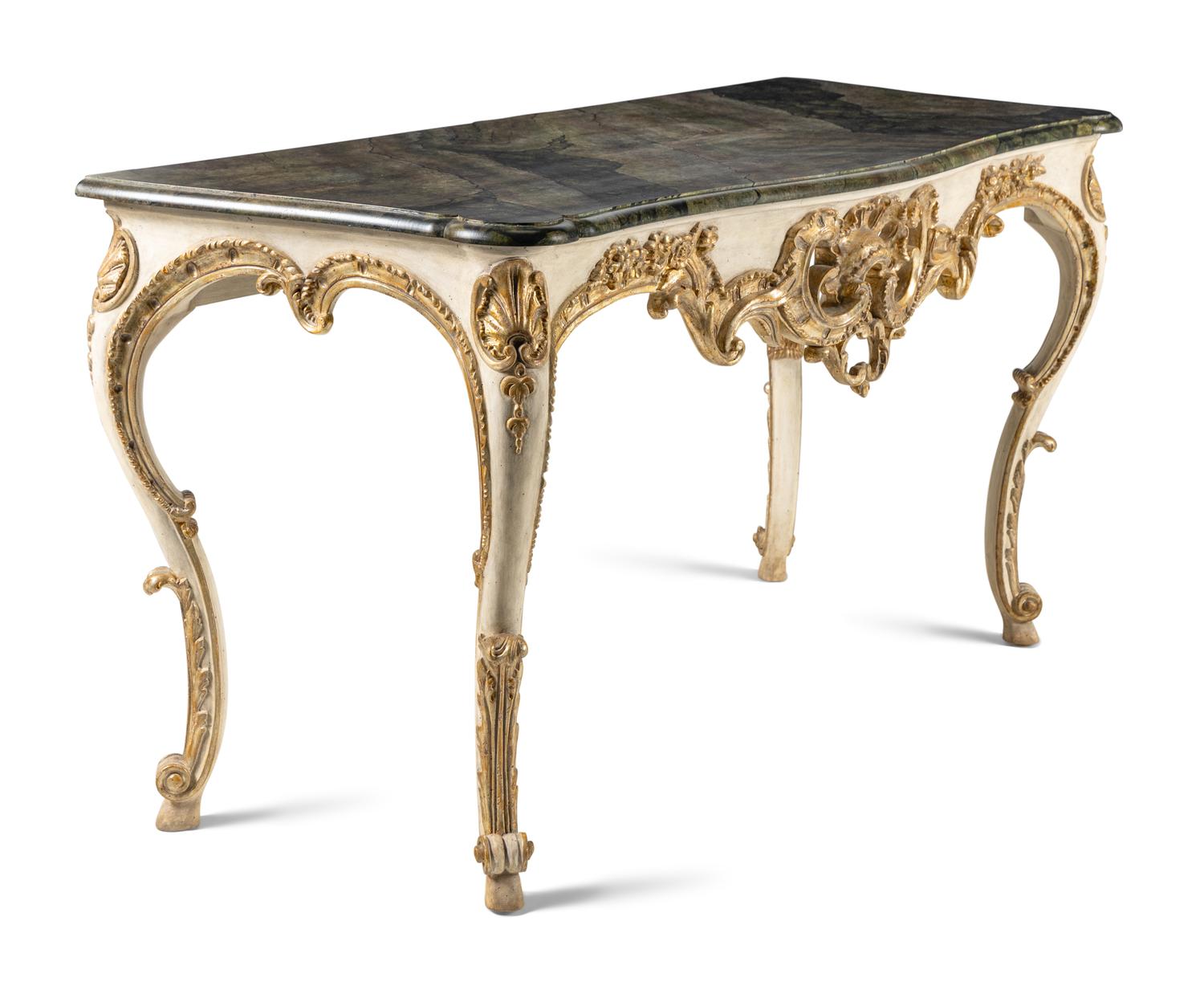 A Venetian Style Painted Console Table