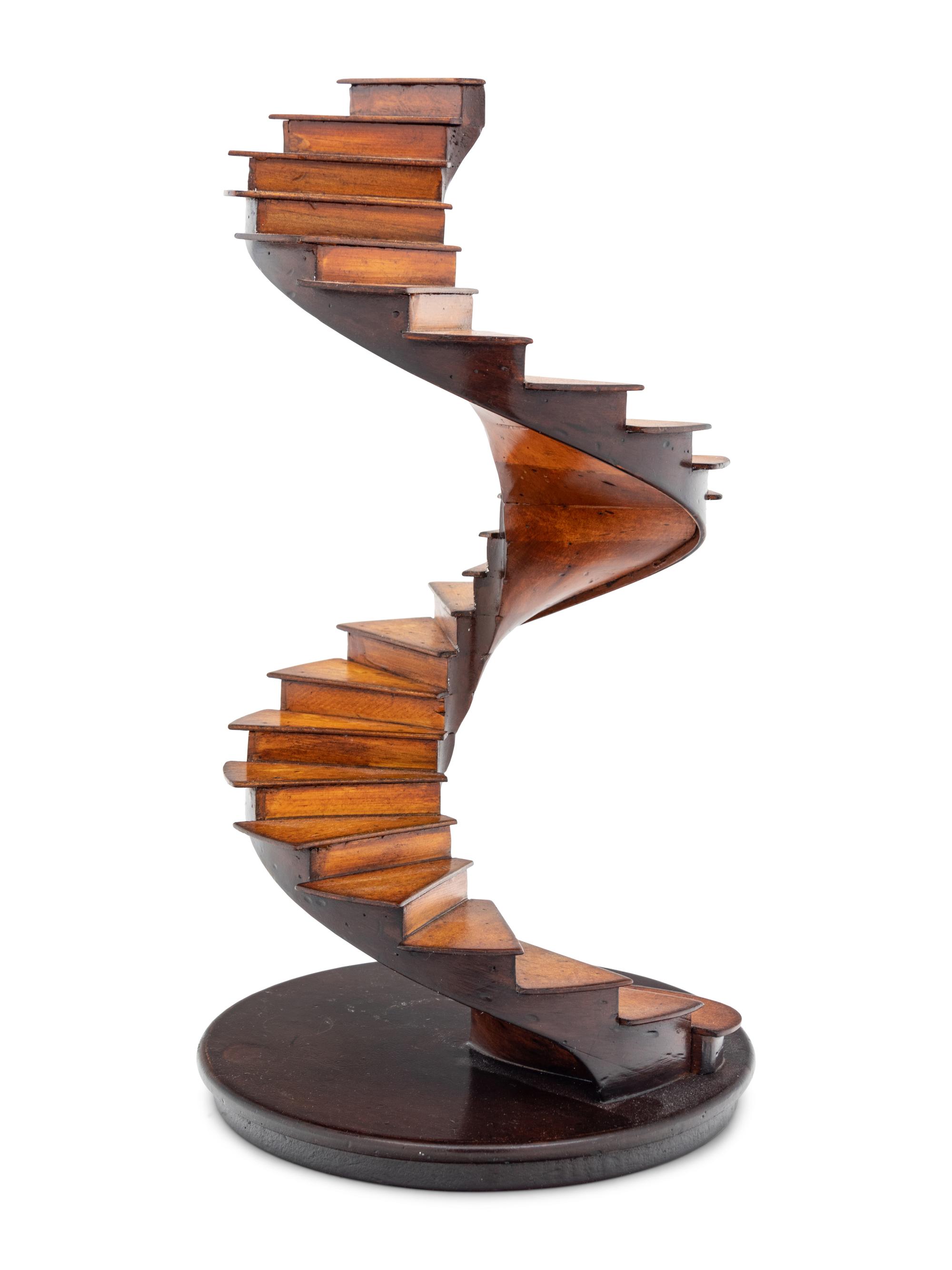 A Mahogany Model of a Staircase