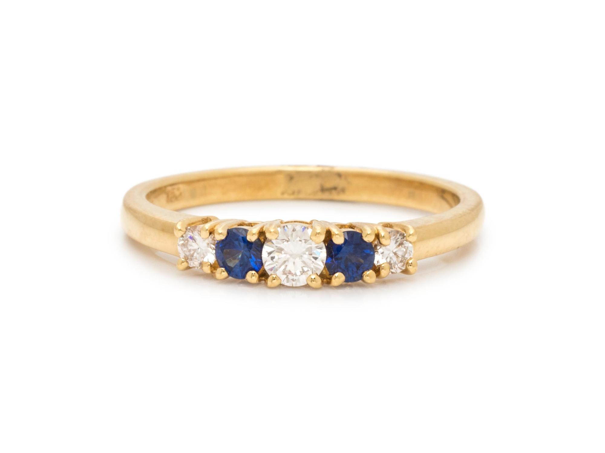 DIAMOND AND SAPPHIRE RING