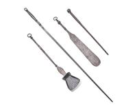 A Group of Four Wrought Iron Kitchen / Fireplace Implements, Most Northern European, 18th Century
