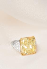Fancy Yellow Diamond and Diamond Ring, Oscar Heyman & Brothers