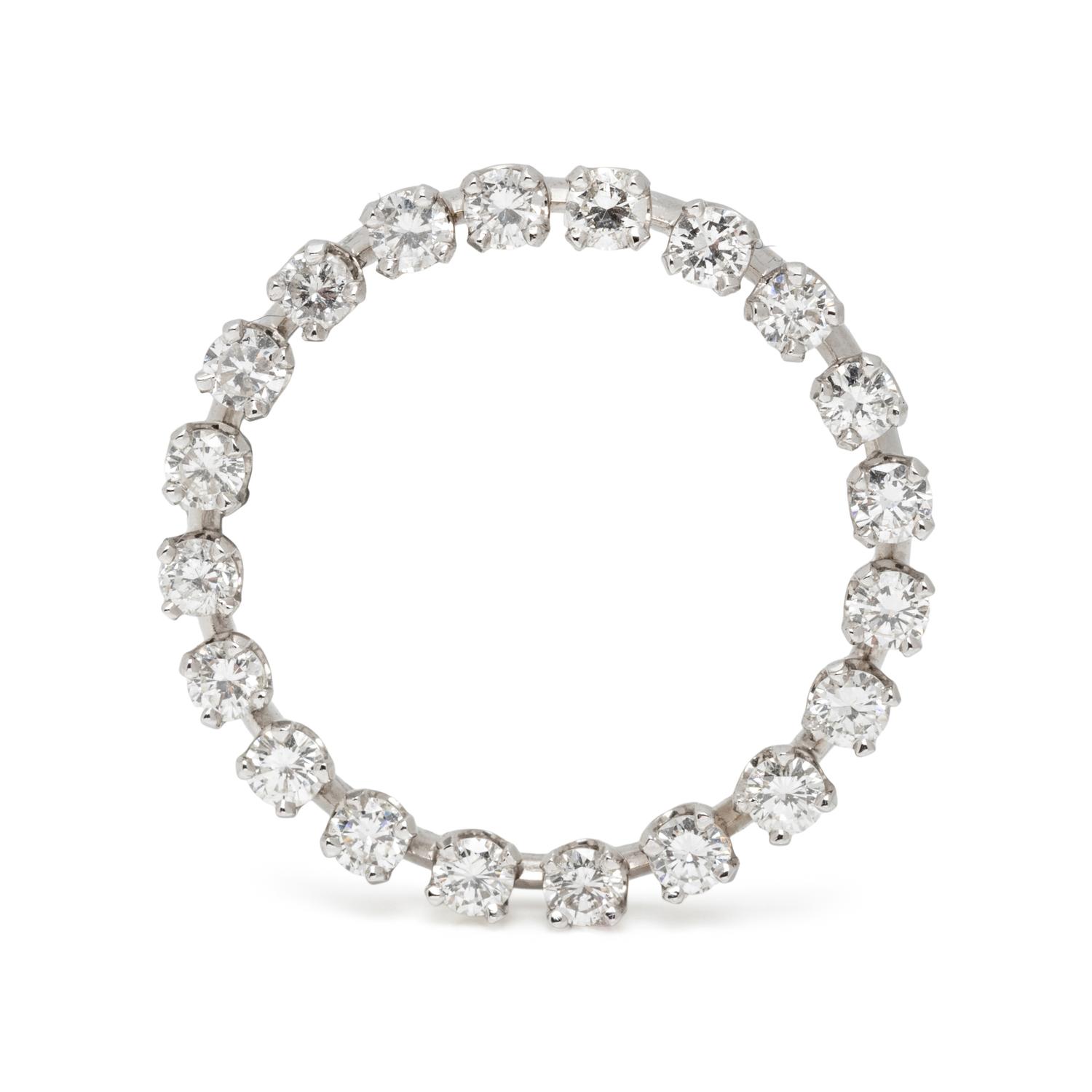 DIAMOND CIRCLE BROOCH