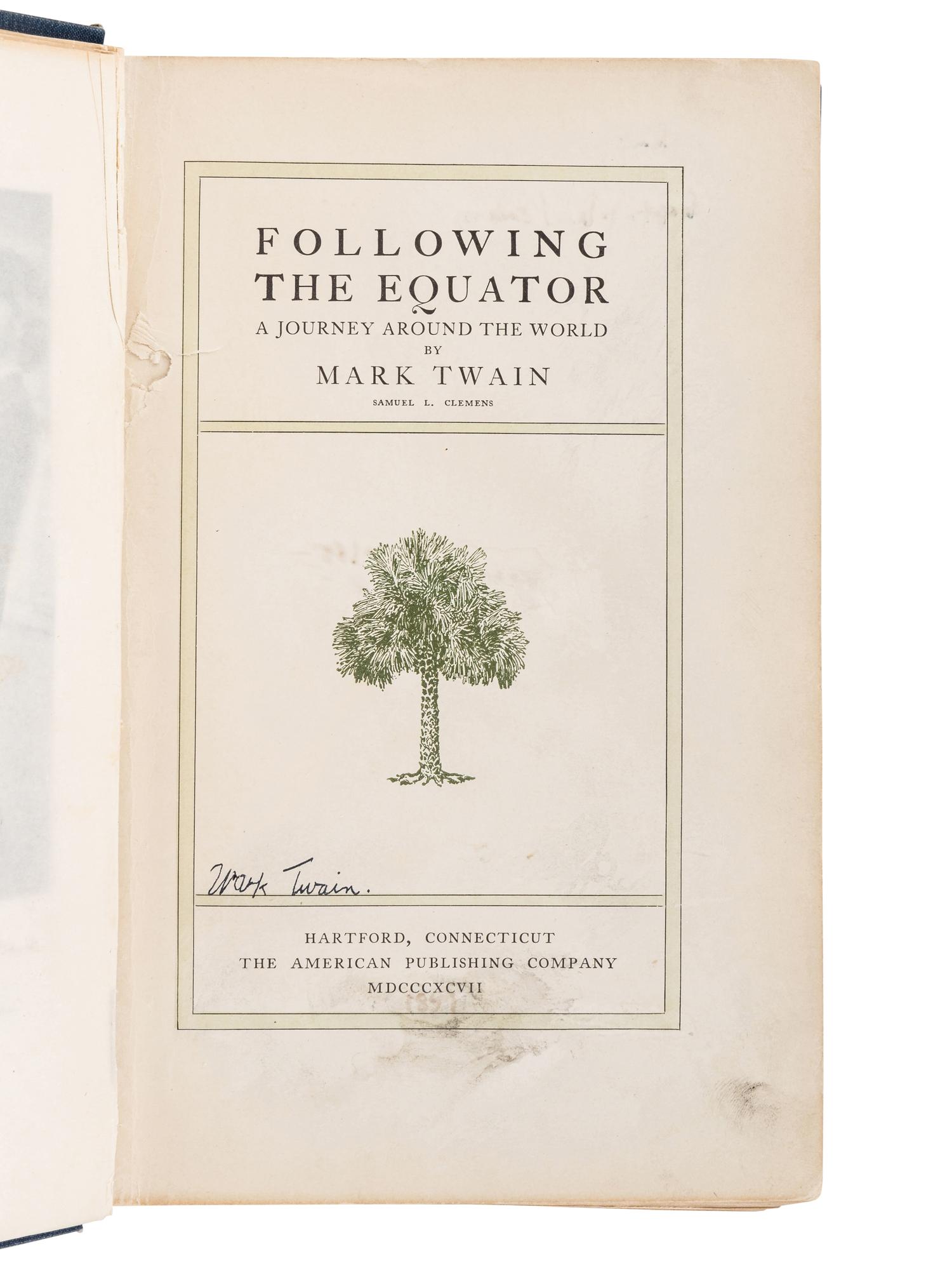 CLEMENS, Samuel Langhorne (“Mark Twain”) (1835-1910). A group of 20 works by Twain, SOME FIRST EDITIONS, comprising: