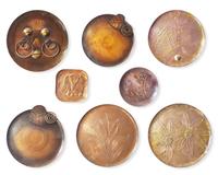 Frank Rebjas (American, b. Dominican Republic, 1907-1990)-A group of eight midcentury modern copper plates