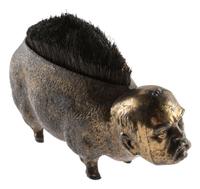 [POLITICS IN AMERICA]. Anti-Grover Cleveland figural shoe brush. Ca 1884.
