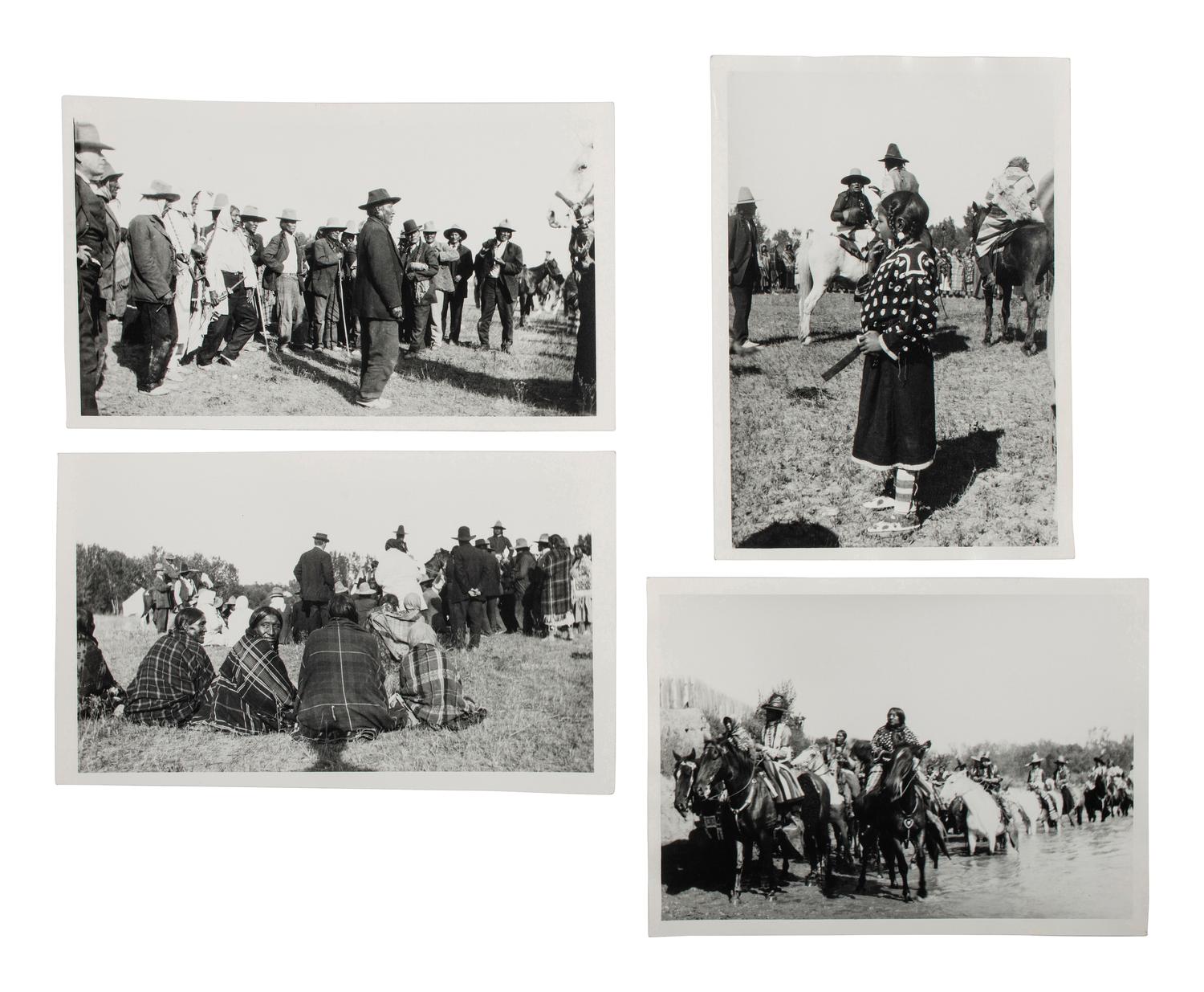 [LATE INDIAN WARS]. A group of 28 photographs from the 50th Anniversary of the Battle of the Little Bighorn, and other Custer Memorials, comprising: