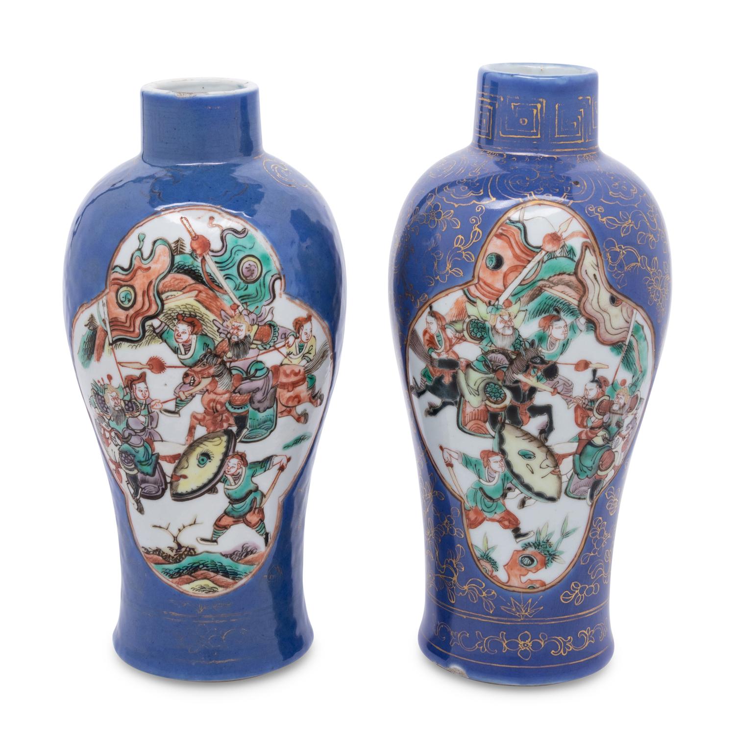 A Pair of Chinese Export Porcelain Vases