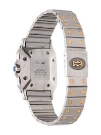 CARTIER, STAINLESS STEEL AND 18K YELLOW GOLD 'SANTOS' WRISTWATCH
