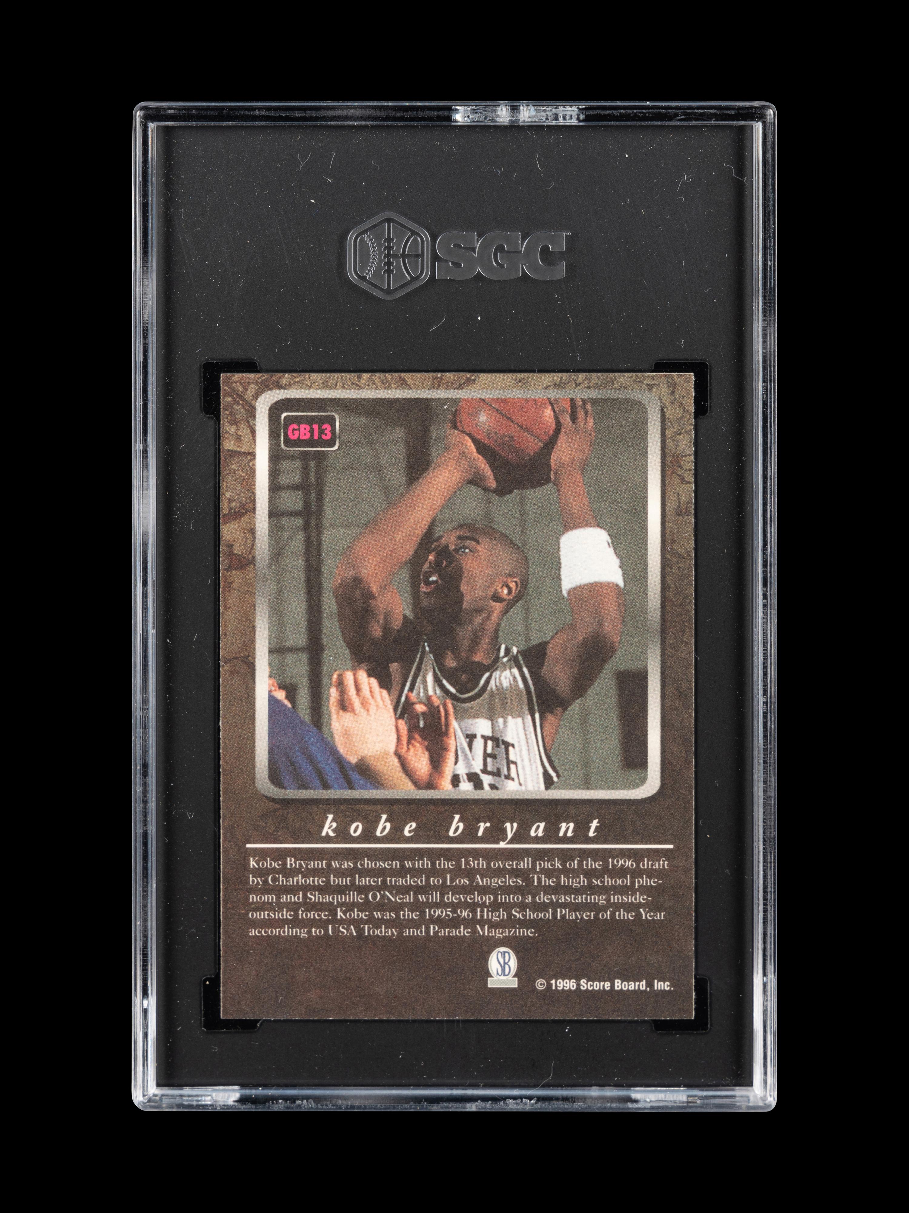 A Group of 1996-97 Score Board Autographed Collection Game Breakers Kobe Bryant Rookie Basketball Cards No. GB13 (SGC 10 GEM MINT, SGC 9 MINT)