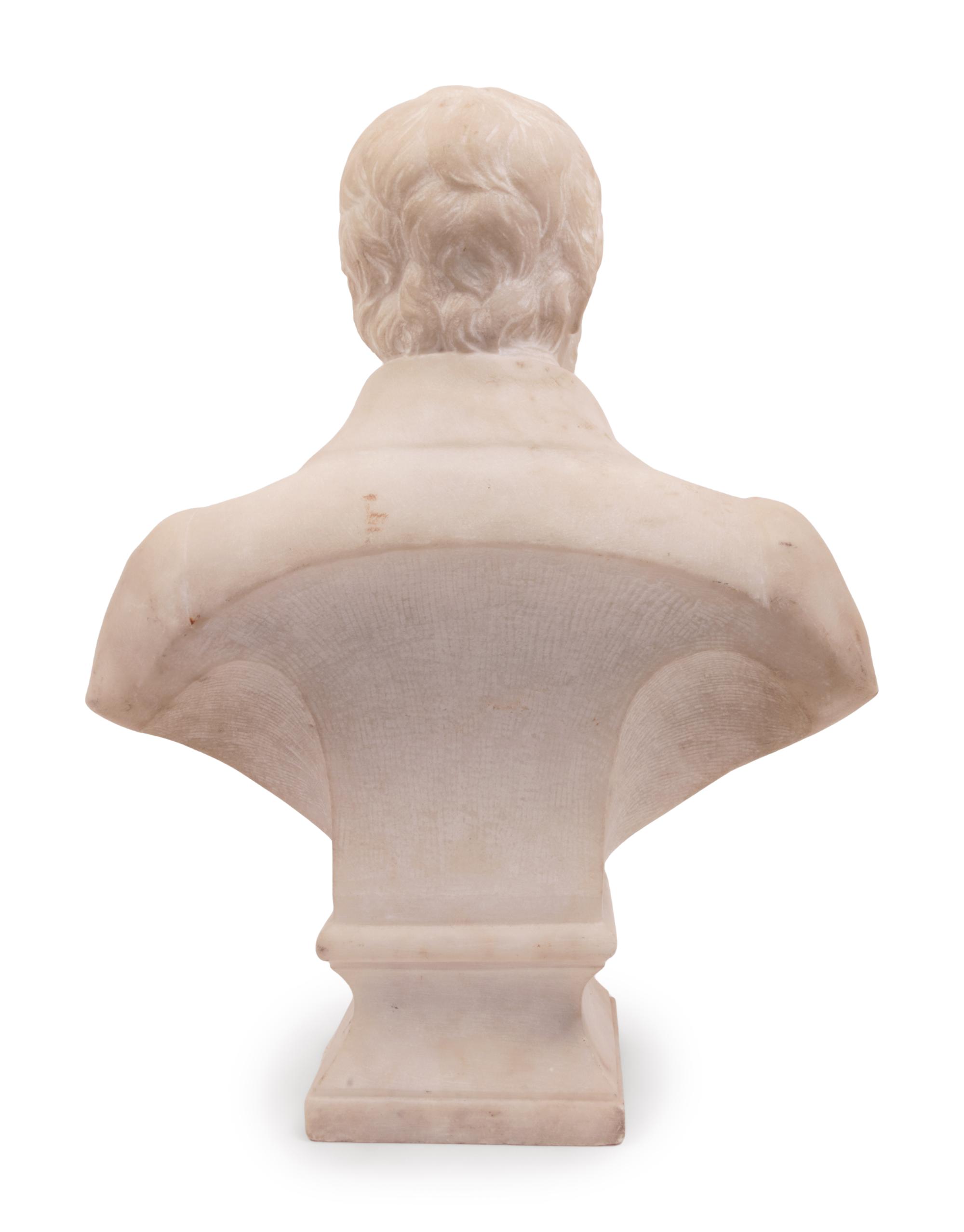 A Carved Alabaster Bust of Marie-François-Xavier Bichat