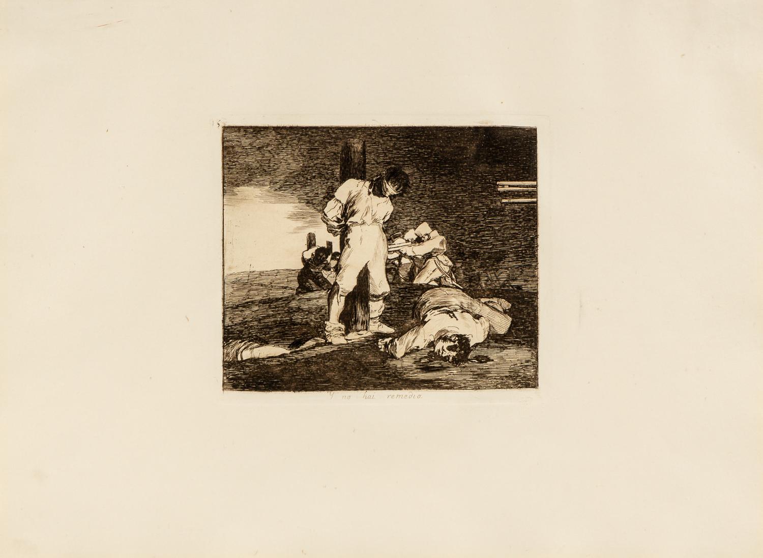 Four plates from Los desastres de la Guerra , (printed later)