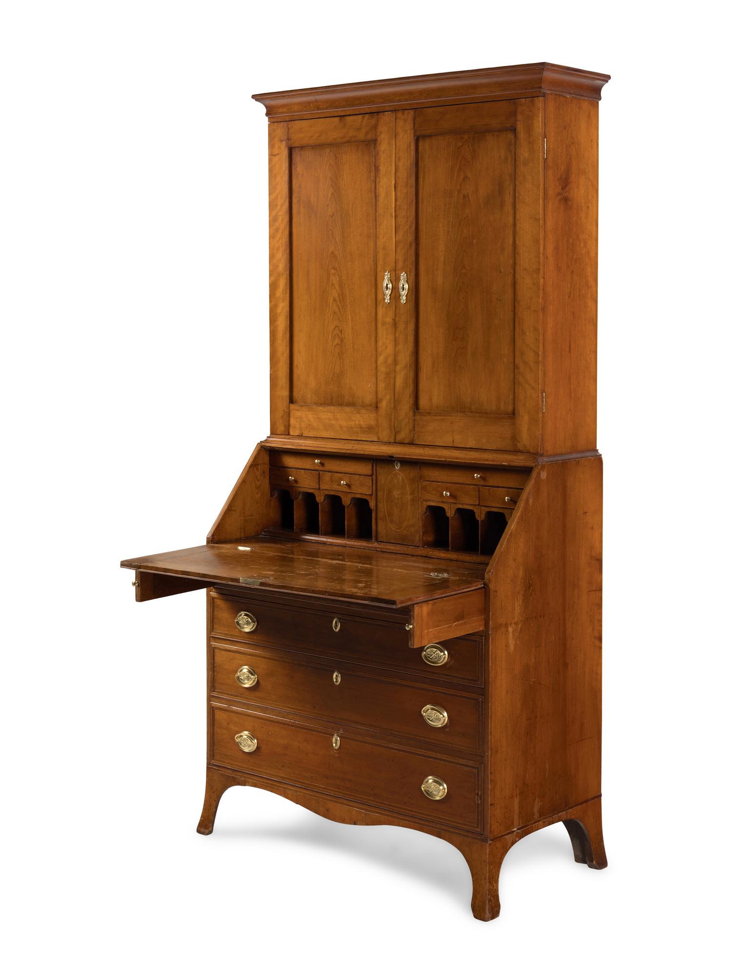 A Federal Cherrywood Bureau Cabinet