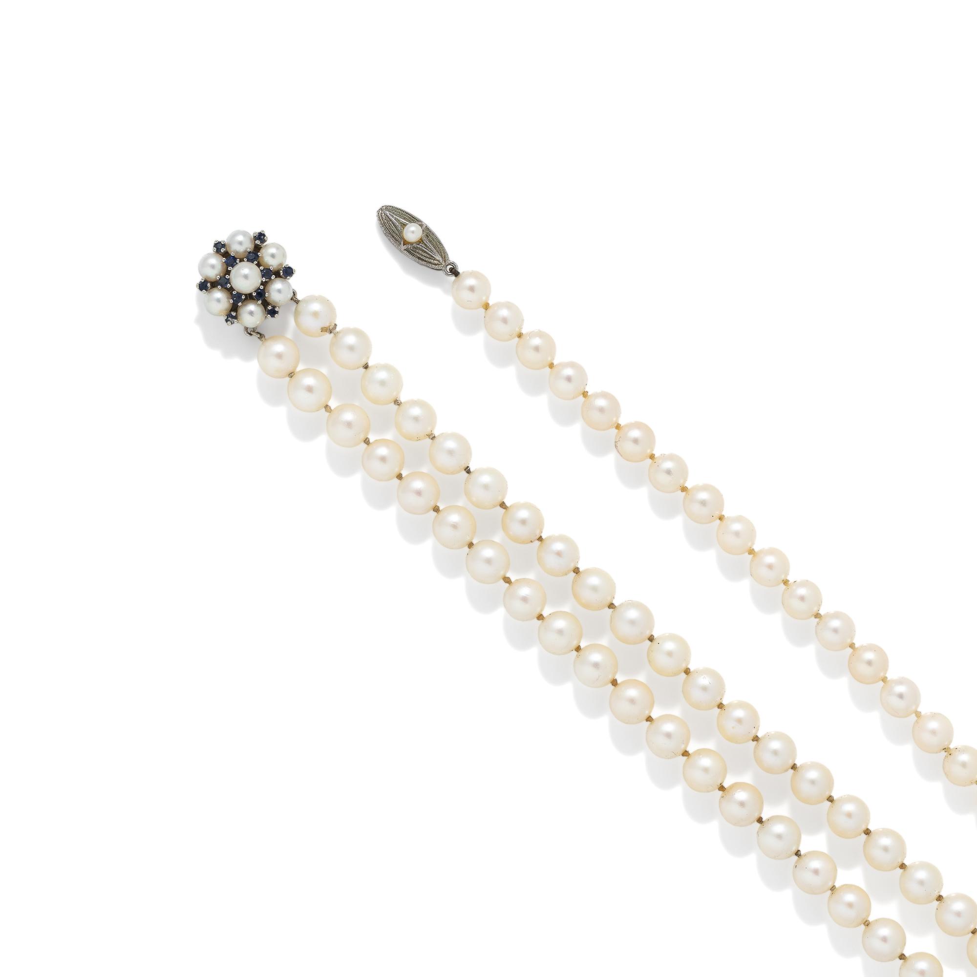TWO CULTURED PEARL NECKLACES