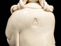 Four Chinese Blanc-de-Chine Porcelain Figures of Guanyin
