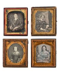 [EARLY PHOTOGRAPHY]. A group of 24 daguerreotypes of lovely young women, including: