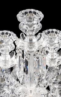 A Baccarat Molded Glass Seven-Light Candelabrum