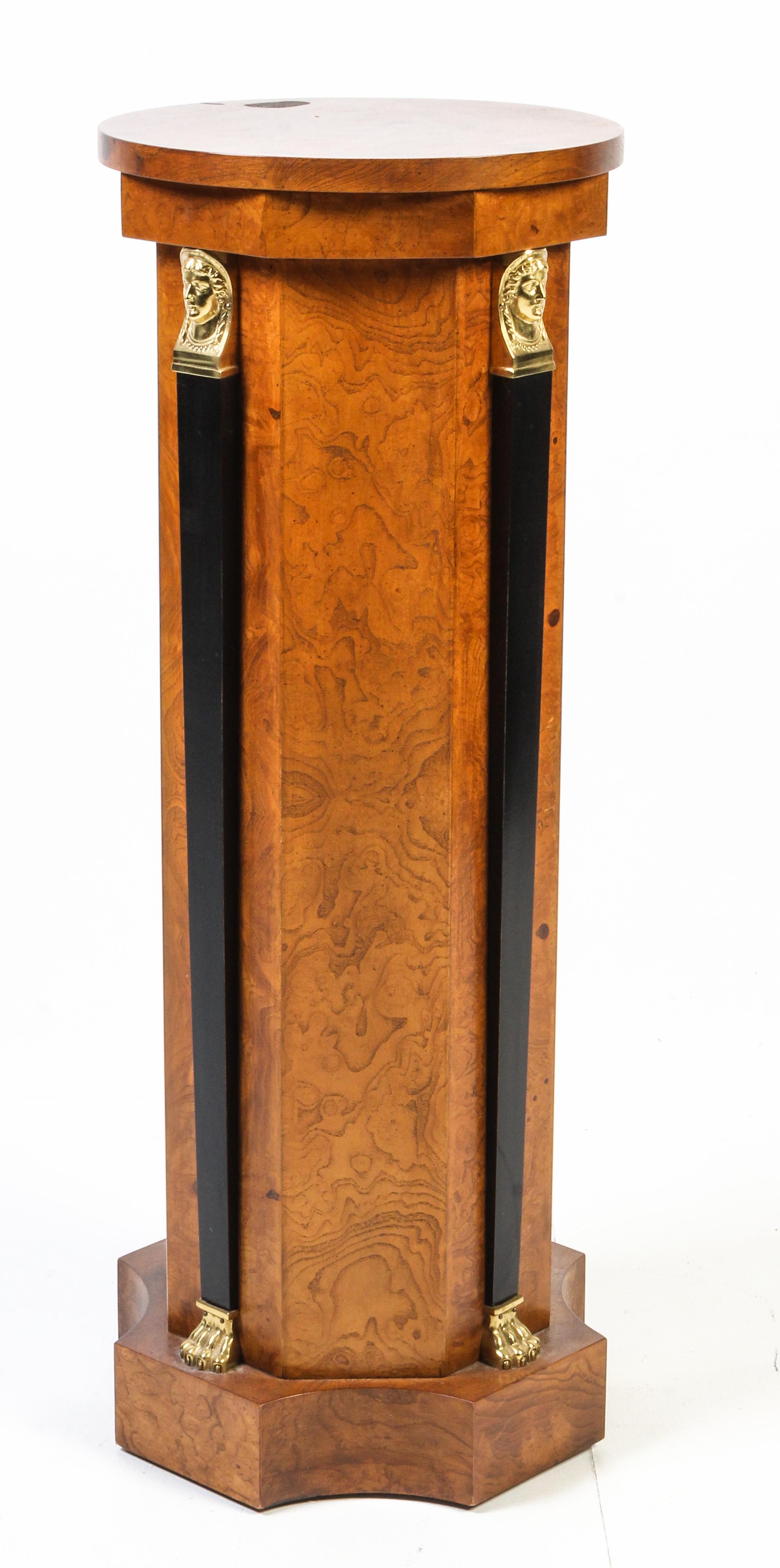 An Empire Style Gilt Metal Mounted Pedestal Height 31 3/4 inches. — 20TH CENTURY