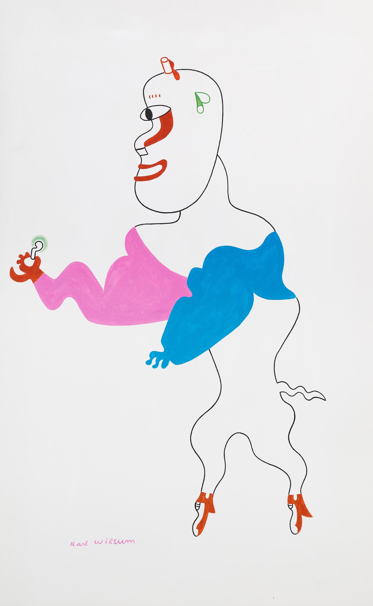 Karl Wirsum, (American, 1939), Untitled (Glow Worm)