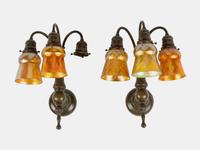 Pair of Three-Light Sconces
