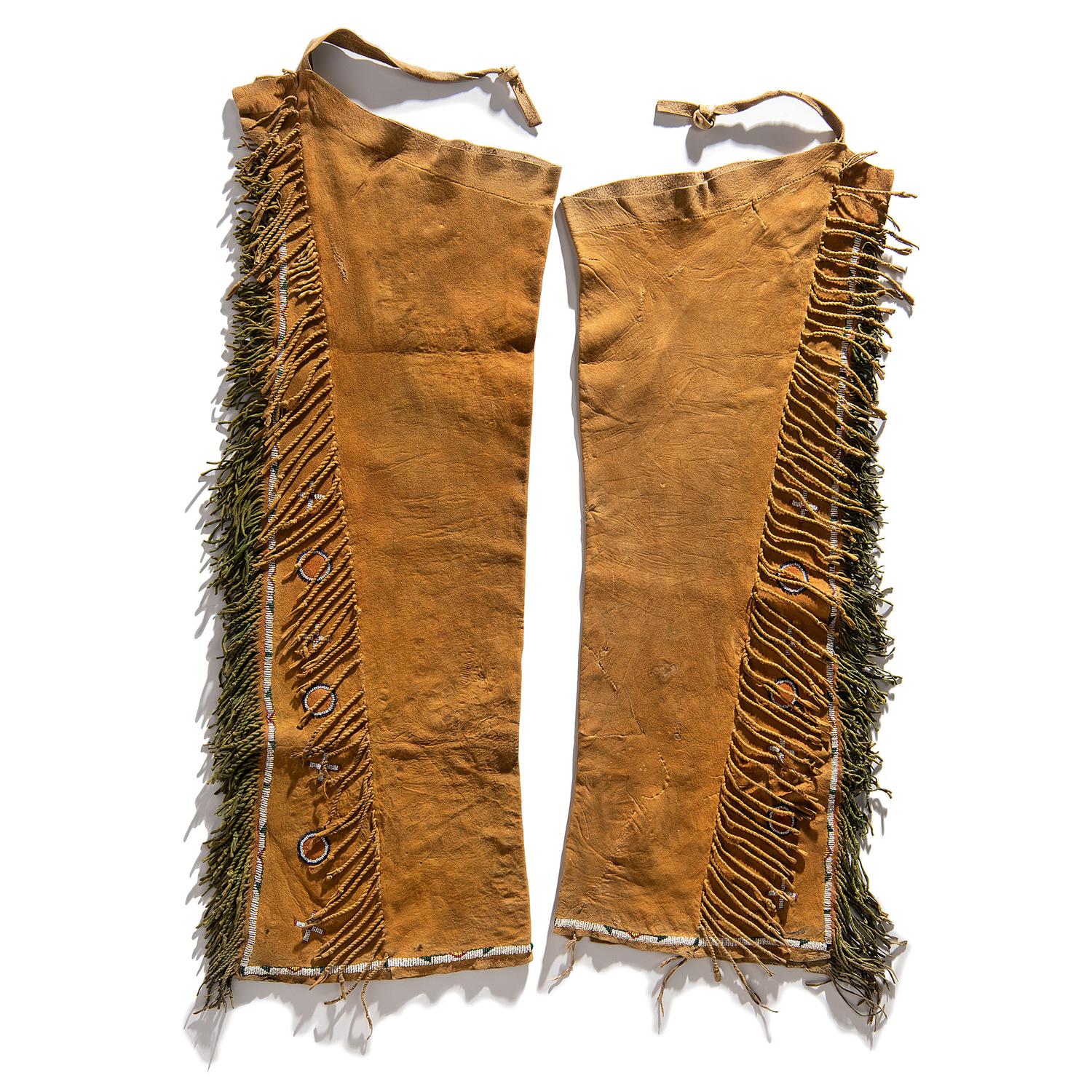 Central Plains Beaded Hide Leggings
