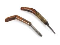 Two Crooked Knives Length of larger 9 1/2 inches