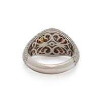 FANCY COLORED DIAMOND AND DIAMOND RING