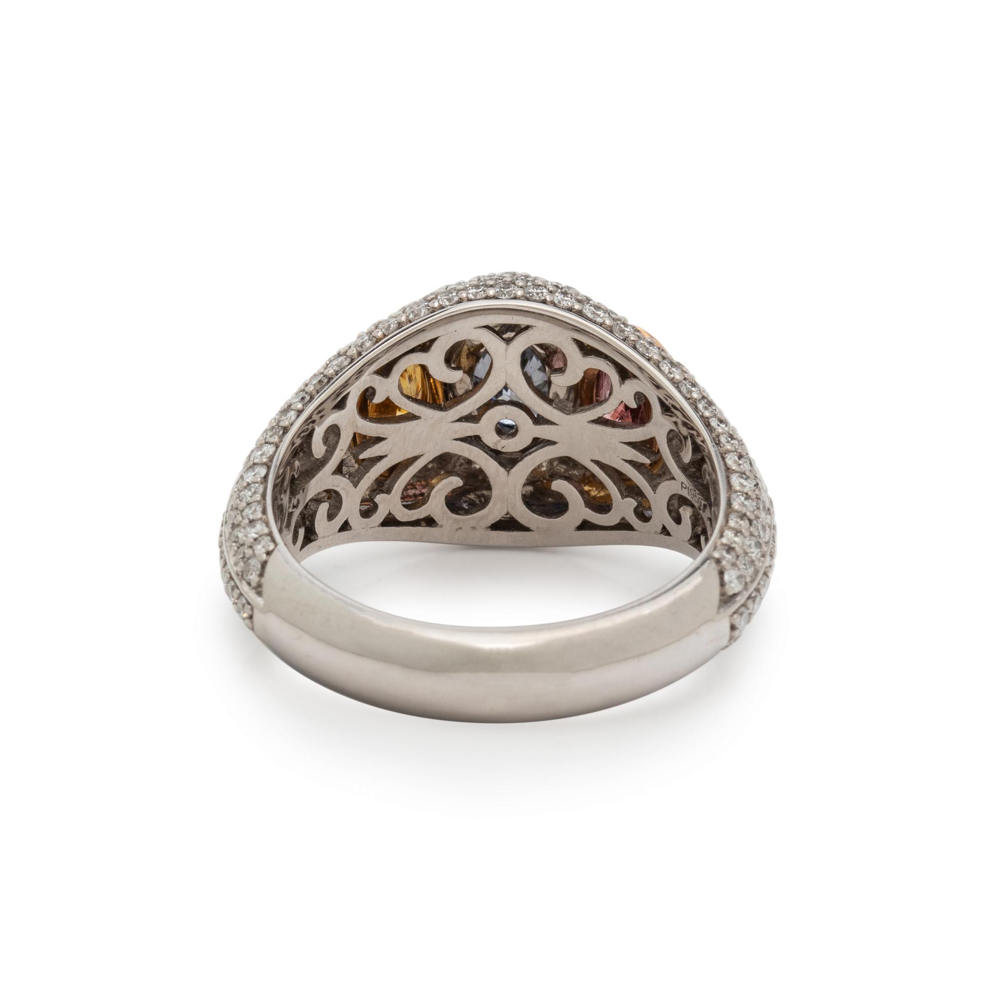 FANCY COLORED DIAMOND AND DIAMOND RING