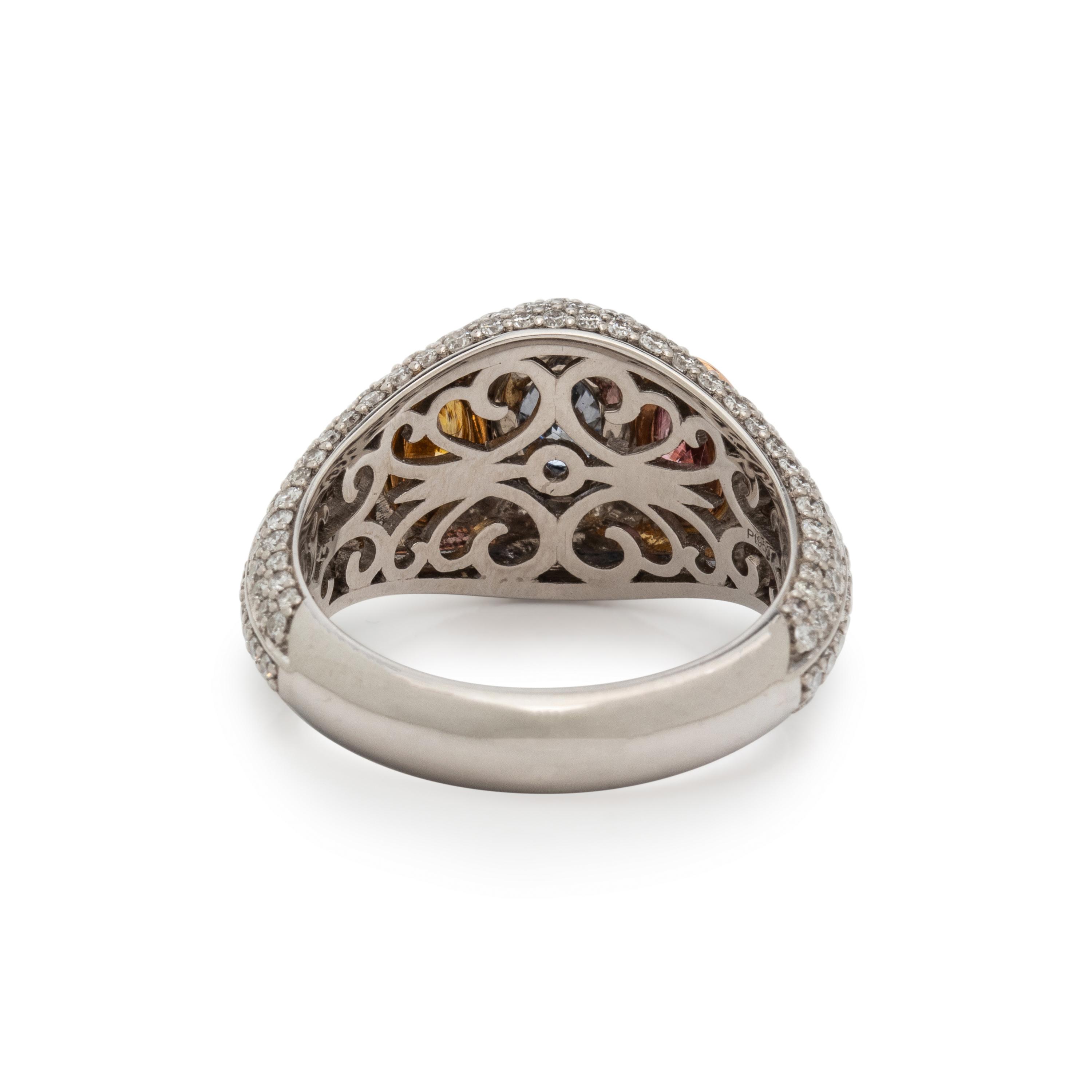 FANCY COLORED DIAMOND AND DIAMOND RING