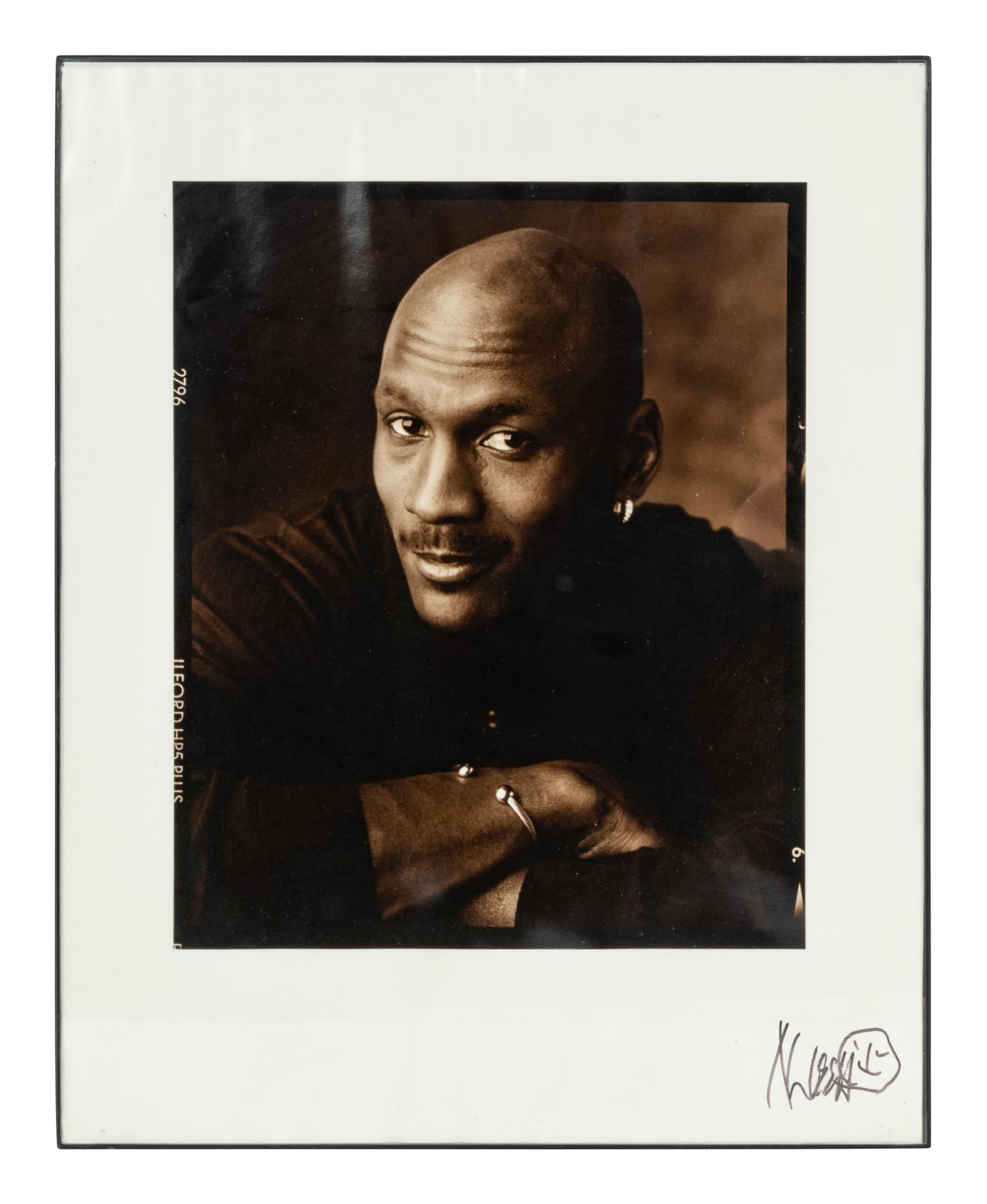 An Original Marc Hauser Signed Autograph Photo Print of Michael Jordan,