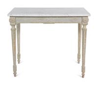 A Louis XVI Style Painted Marble-Top Table