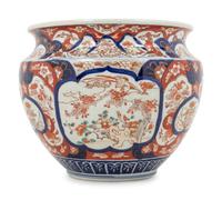 An Imari Palette Porcelain Jardinière