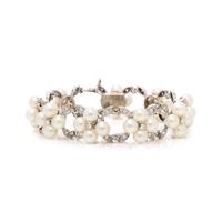 CULTURED PEARL AND DIAMOND BRACELET