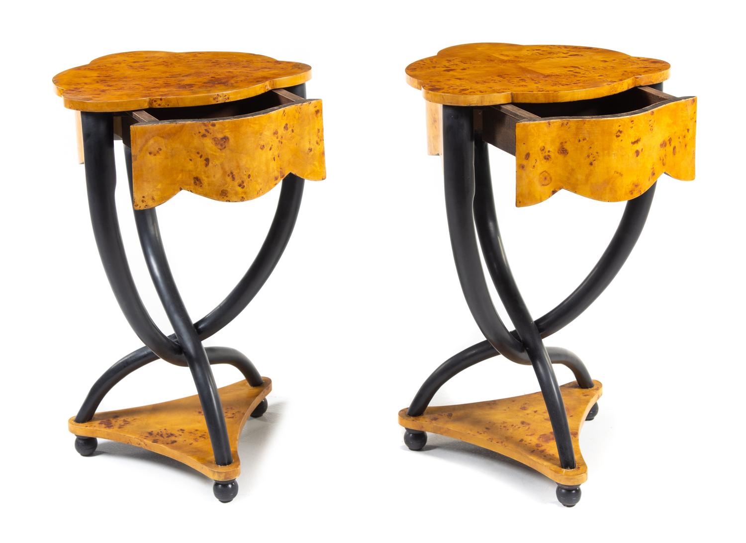 A Pair of Biedermeier Style Side Tables Height 28 1/2 inches. — 20TH CENTURY