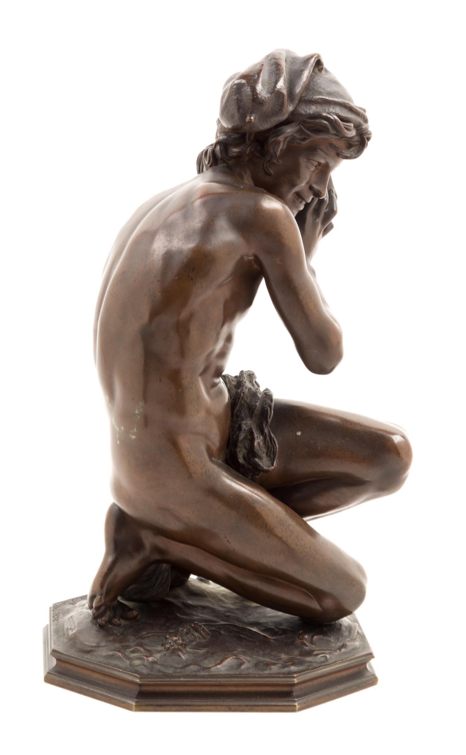 After Jean-Baptiste Carpeaux, (French, 1827-1875), Jeune pecheur a la coquille, 1857